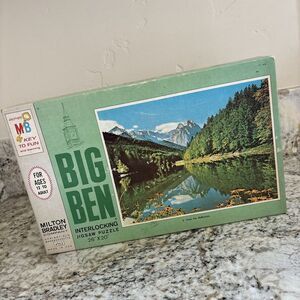 Vintage 1968 New Factory Sealed MB Big Ben‎ Reflection 1000 Piece Puzzle 4962